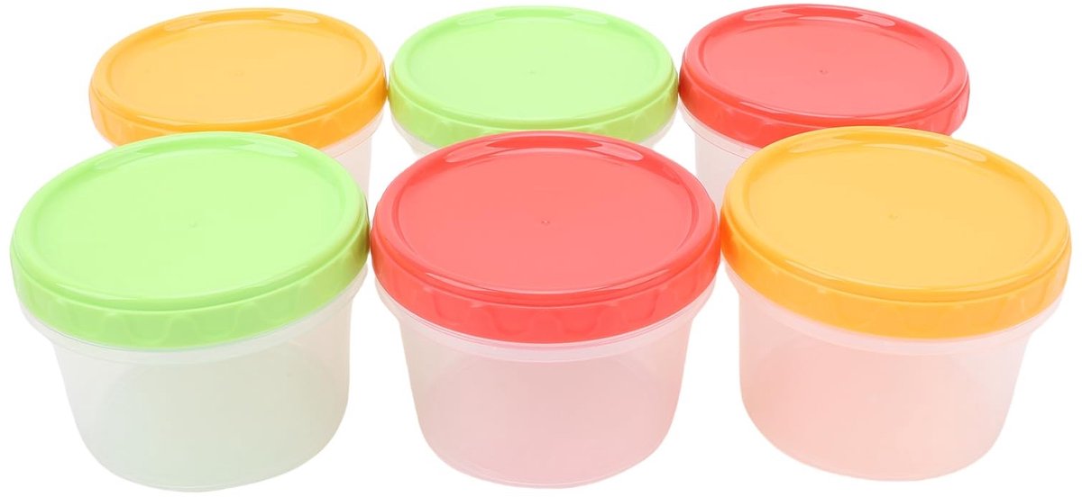 Dailygoods- Vriezercontainers 16 Oz - Herbruikbare Voedselopslagcontainers - Stapelbaar - Vaatwasser/Magnetron Veilig - Duurzaam PP-Materiaal - Veelzijdige Opslagoplossing