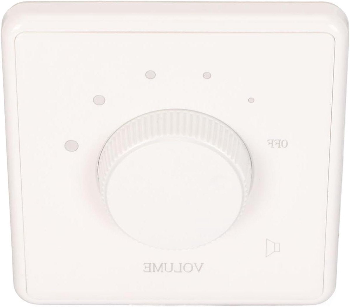 Volumeknop - Stereo Controller - Muziek Afspelen - Verliesvrije Geluidskwaliteit - 86x86mm - Wit