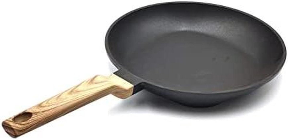 Koekenpan Plat - Koopgerei Keuken - Dagelijks Koken - Samengestelde Bodem - 28 cm - Zwart