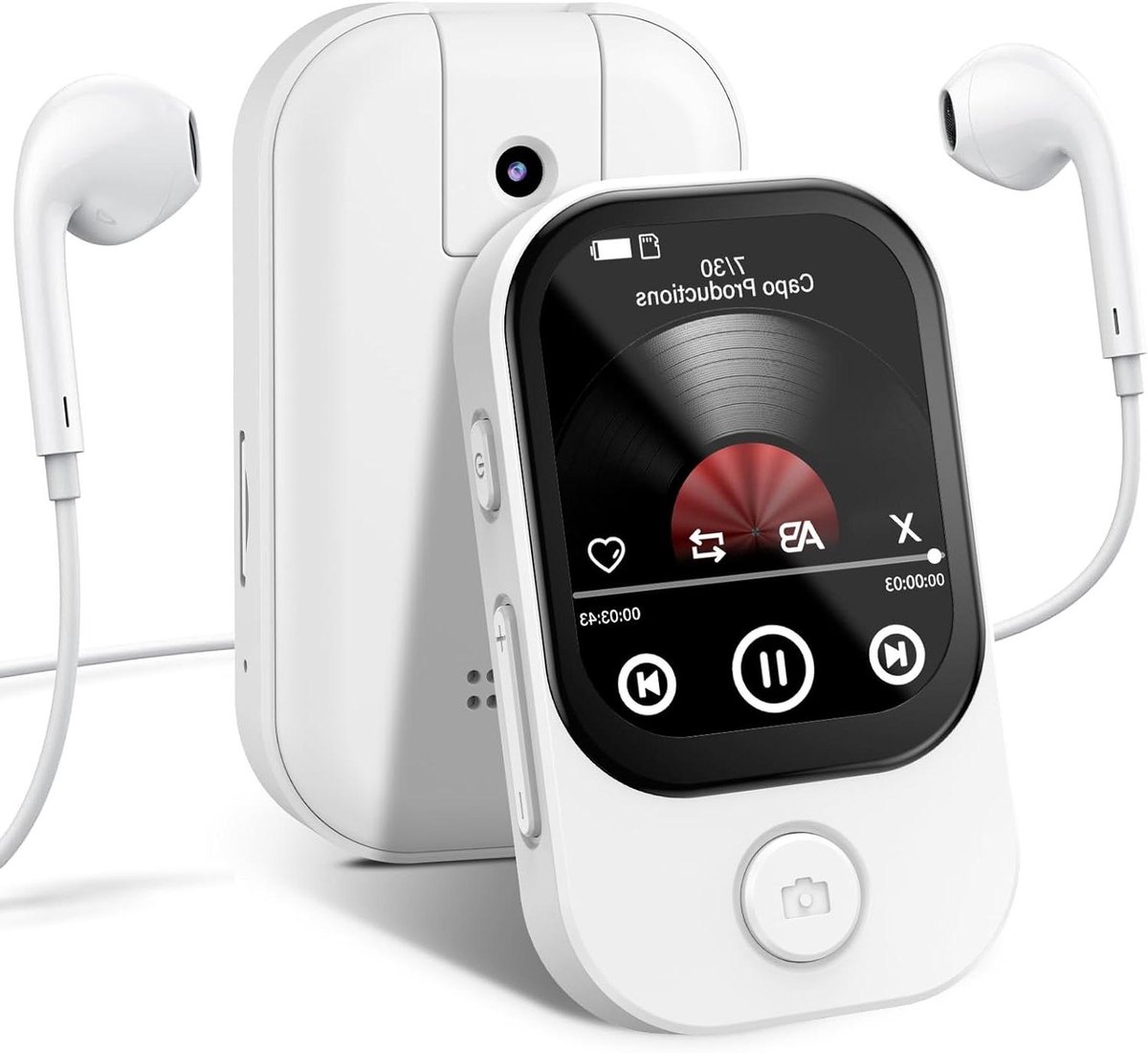 MP3-speler - Muziekspeler - Muziek Luisteren - Opklapbare Camera - 64 GB - Zwart