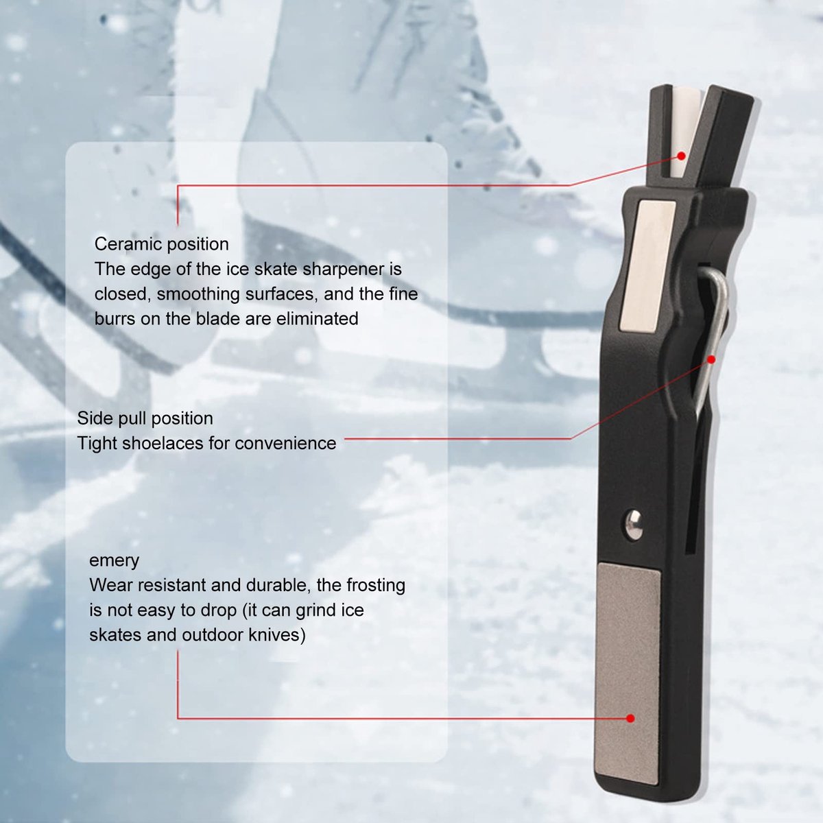 Dailygoods- Schaatsenslijper Hoogwaardige Messlijpsteen - Efficiënt Slijpgereedschap - Perfect Voor Slijpen Van Schaatsen/Messen - Duurzaam Ontwerp - Lichtgewicht - Gebruiksvriendelijk