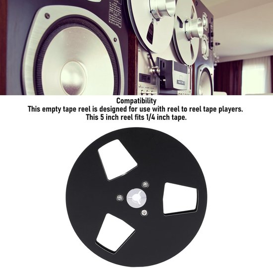 Lege Spoel - Tape Reel - Muziek Opnemen - Aluminium Legering - 5 Inch - Zilver — afbeelding 3