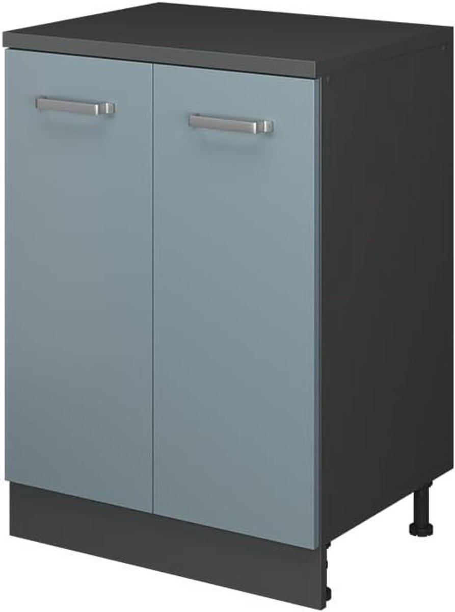 Keukenkast schuine wand - Opbergkast keuken - Ruimte optimaliseren - Met 2 deuren - 60 cm