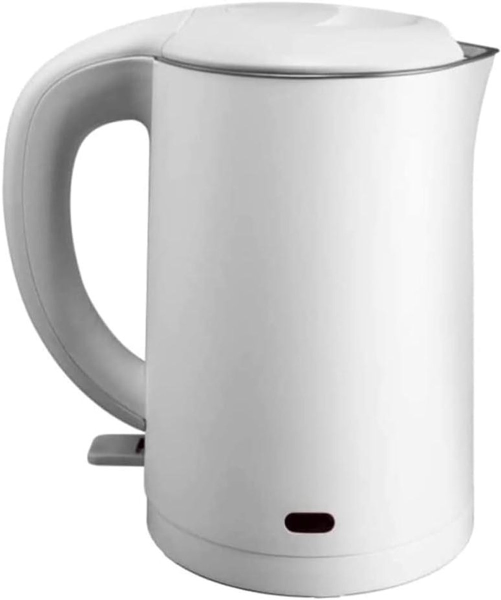 Waterkoker - Ketel Heetwaterboiler - Snel Water Koken - Dubbellaags Roestvrij Staal - 1 Liter - Wit
