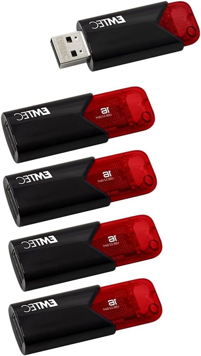 USB Sticks - Geheugensticks Set - Bestanden Overzetten - Intrekbaar Mechanisme - 5x 32 GB - Blauw