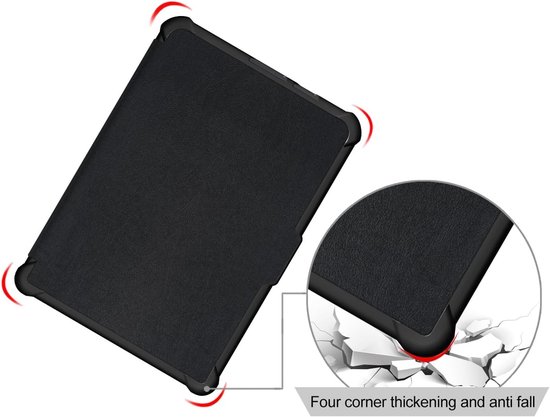 Tablethoes Kobo Clara HD - E-reader hoes - Bescherming e-reader - Tri-Fold Smart Case - Ultraslank - Zwart — afbeelding 3