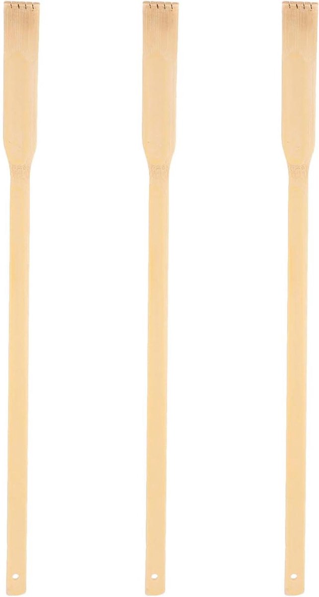 Bamboe Rugkrabber - Houten Massager - Jeuk Verlichten - Bereikt Hele Rug - 42 cm - Beige