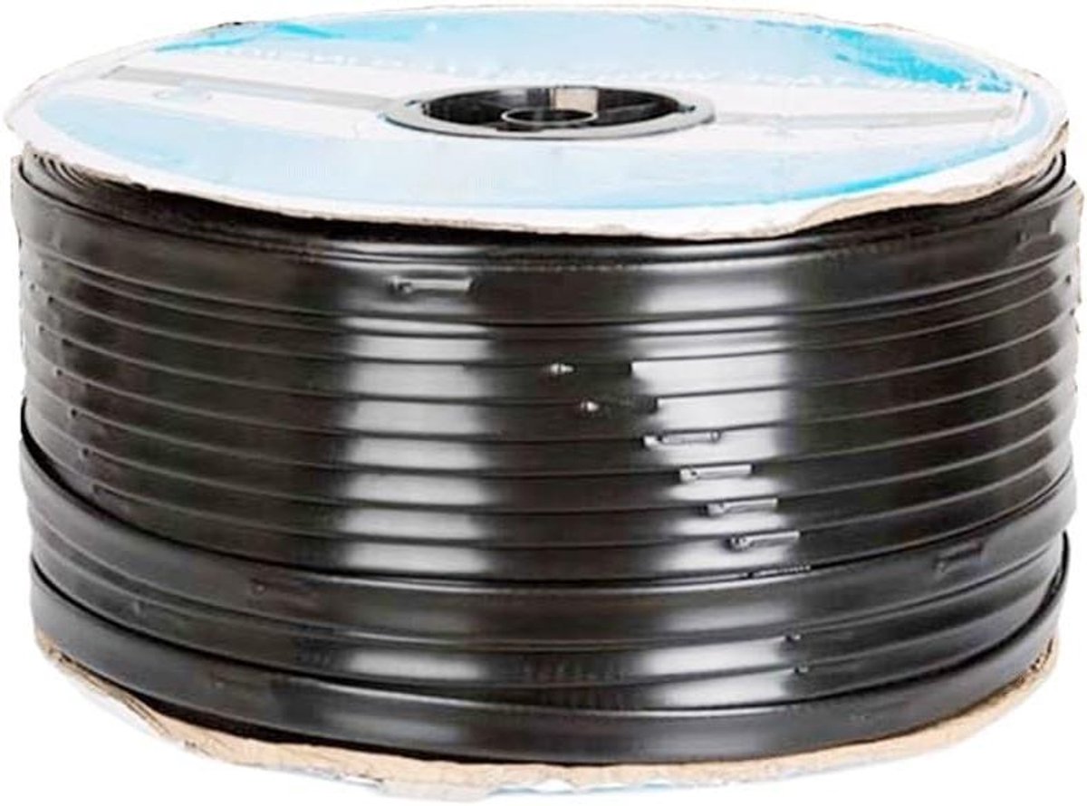 Tuinslang Druppelirrigatie - Soaker Tape - Planten Water Geven - Gatafstand 20cm - 100 meter - Zwart