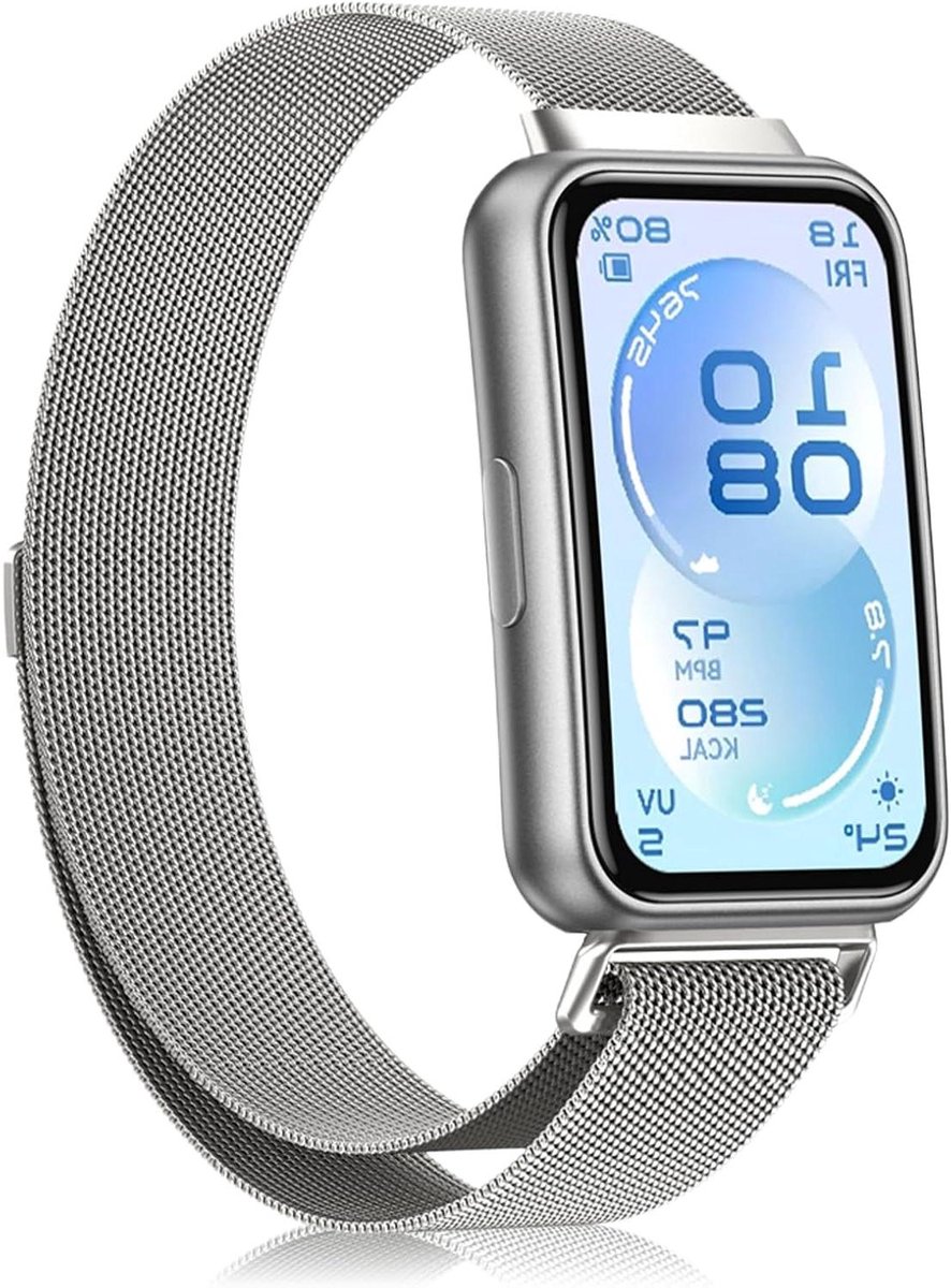 Metalen Armband - Roestvrij Staal Band - Smartwatch Versieren - Magnetische Sluiting - Niet gespecificeerd - Zilver