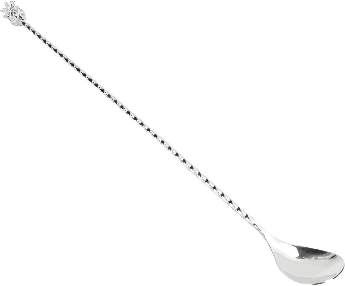 Bar Lepel - Cocktail Roerder - Dranken Mengen - Roestvrij Staal - Middellange Lengte - Zilver