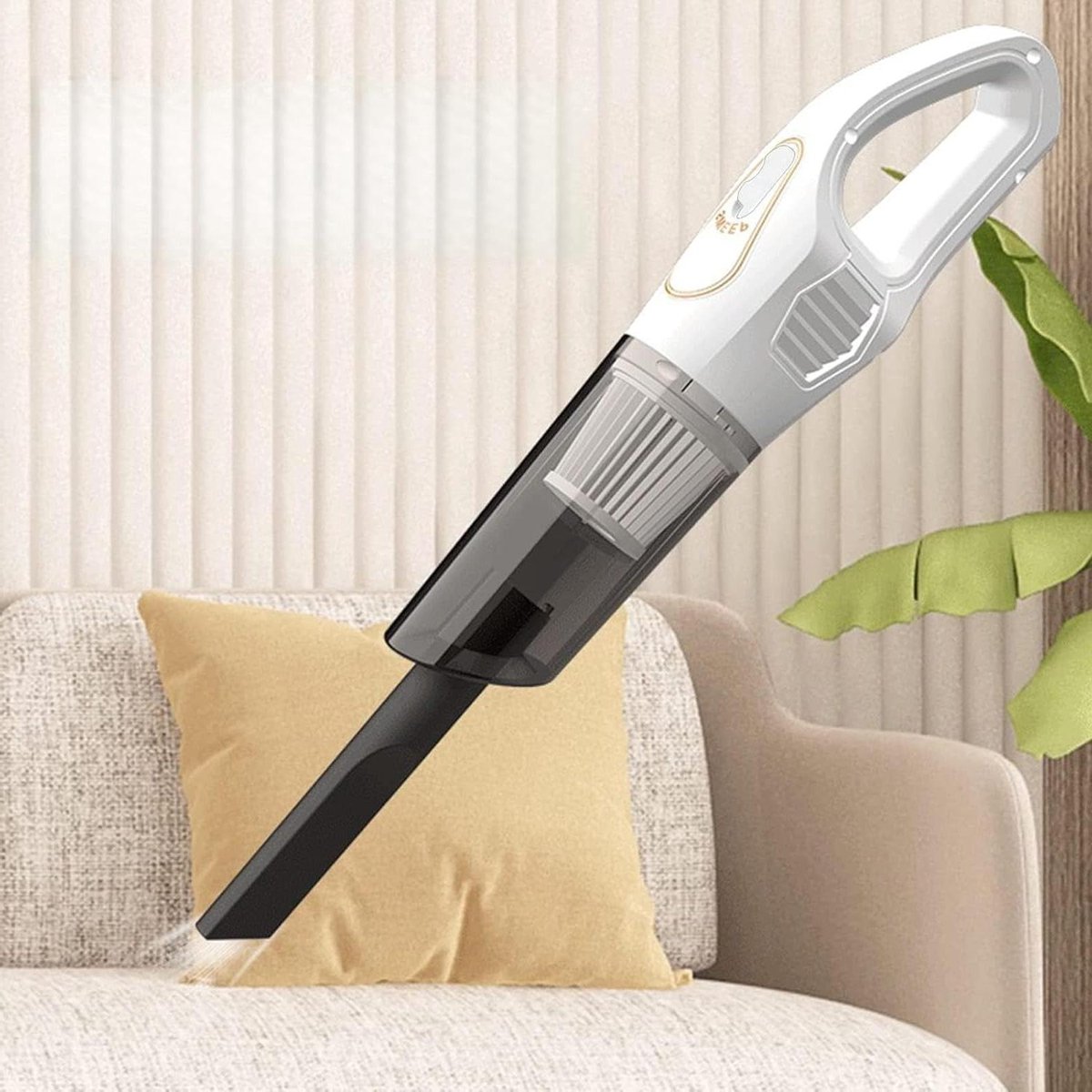 Draadloze Handstofzuiger - Draagbare Stofzuiger - Auto en Huis Reinigen - 10000Pa Zuigkracht - 120W - Wit