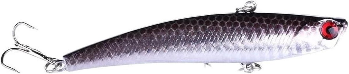 Visaas Zinken Lokaas - Kunstmatige Wobbler Crankbait - Zeevissen Roofvis - Natuurgetrouwe Zwembeweging - 95 cm 26g - Veelkleurig