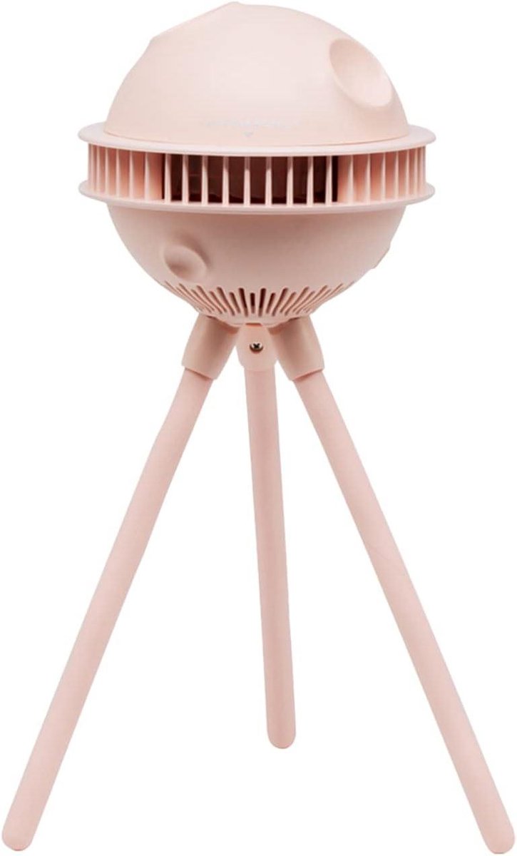 Octopus Kinderwagen Ventilator - Baby Ventilator Handventilator - Baby Koel Houden - Bladloze Ontwerp - Compact - Roze