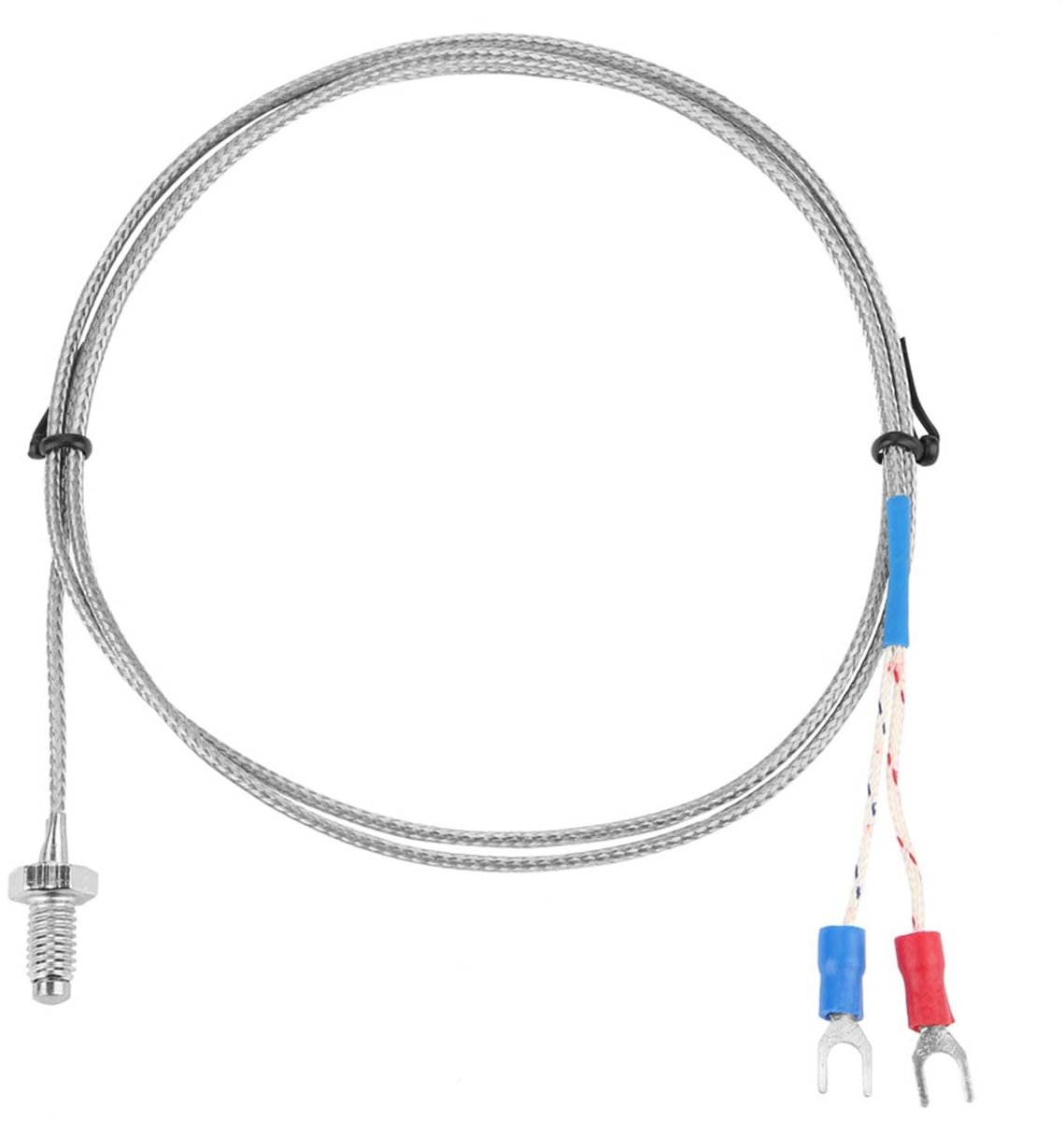 Dailygoody - K Type Thermocouple - Temperatuur sensor - Hoogwaardige kwaliteit - Zilver - Thermometer - Geschikt voor 400 graden Celsius - Thermohead ..