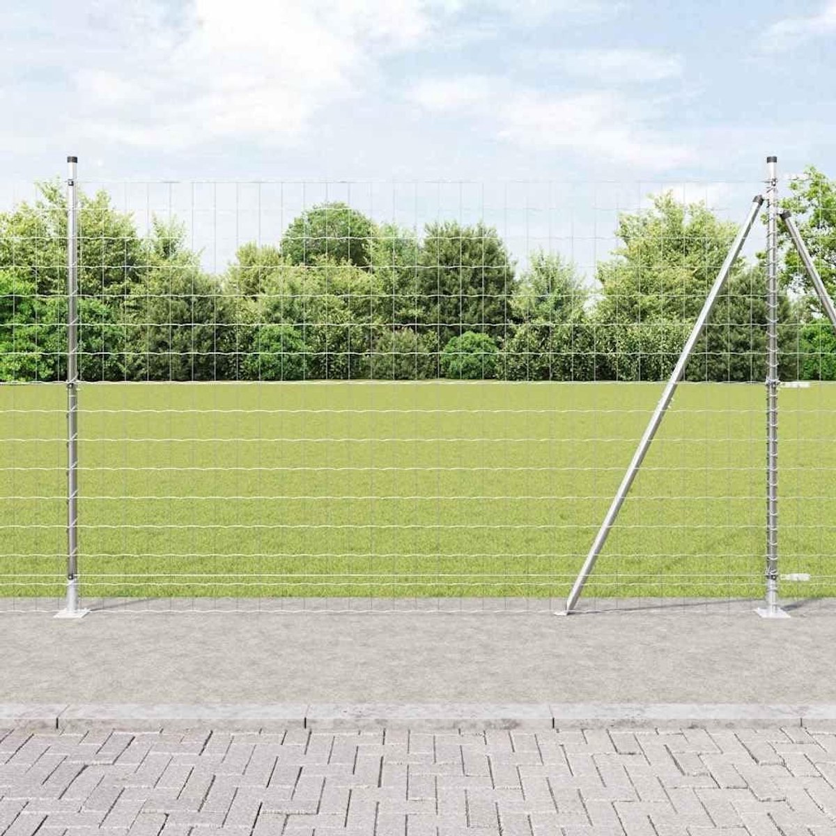 Tuinhek Metaal - Omheining Hekpaneel - Terras Afschermen - Gepoedercoat Oppervlak - 1000 x 150 cm - Zilver