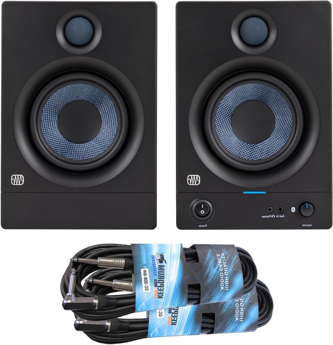 Actieve Bluetooth Studio Monitoren - Multimedia Luidsprekers - Muziek Luisteren - 2e Generatie - 5.25 inch Woofer - Zwart