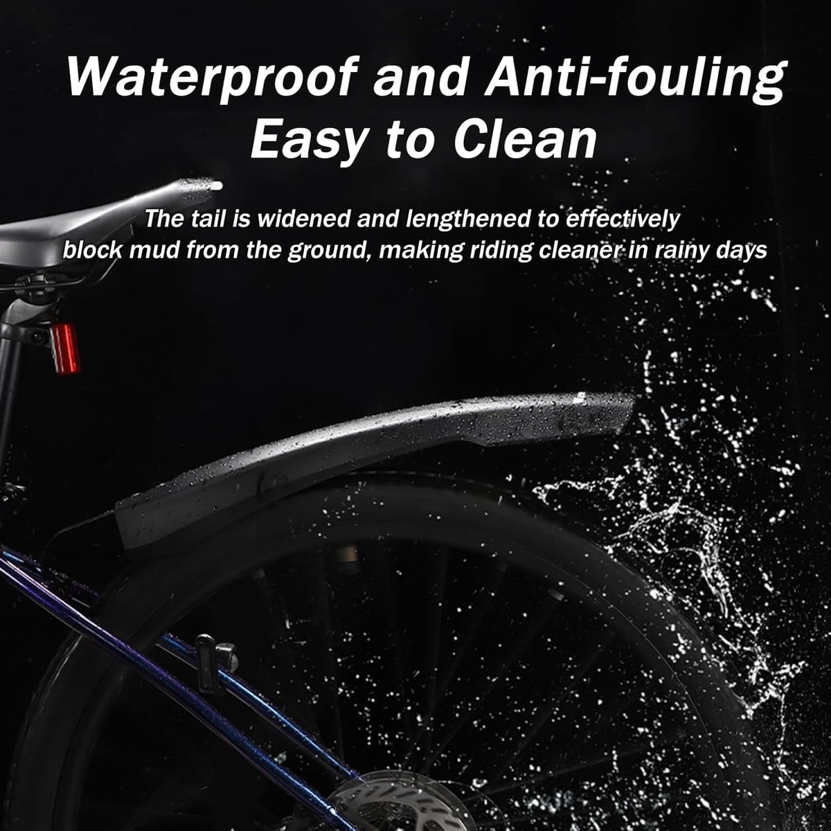 Fiets Spatbord voor Achter voor Cannondale Scalpel, Spatborden Set Universeel voor MTB en Racefiets, Fiets Accessoires Spatbescherming,A – foto 2