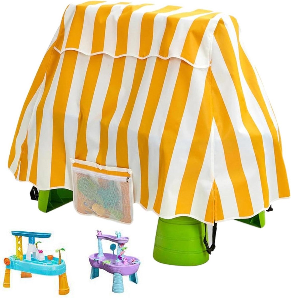 Watertafelhoes Kinderen - Tafelbeschermer Buiten - Spelen en Beschermen - Waterdicht Stofvrij - 94 x 56 x 65 cm - Oranje