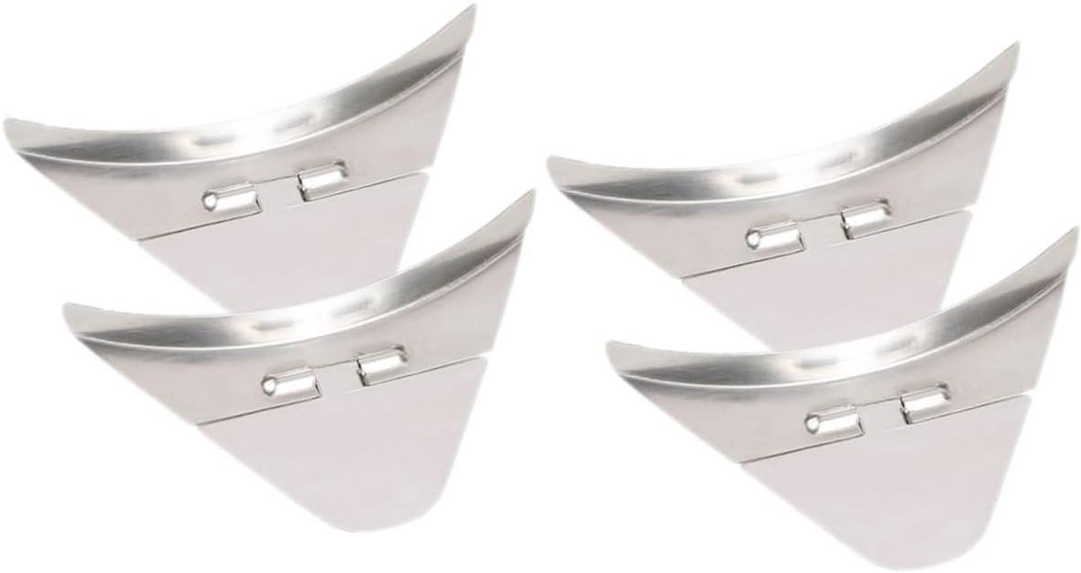 Waterkoker Uitloop Deksel - Koker Mondkapjes - Hygiënisch Houden - Roestvrij Staal - 2 Sets - Chroom