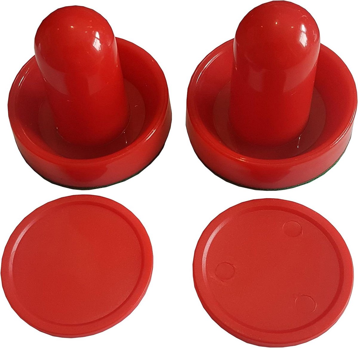 Airhockey Set - Tafelspel Accessoires - Spelplezier Thuis - Compleet Inclusief - 2 Pushers 2 Puck - Rood