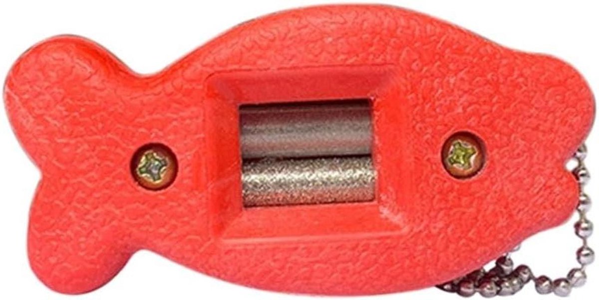 Schaatsenslijper - IJshockey slijper - Scherpe schaatsen - Draagbaar ontwerp - 8 x 4 x 3 cm - Rood