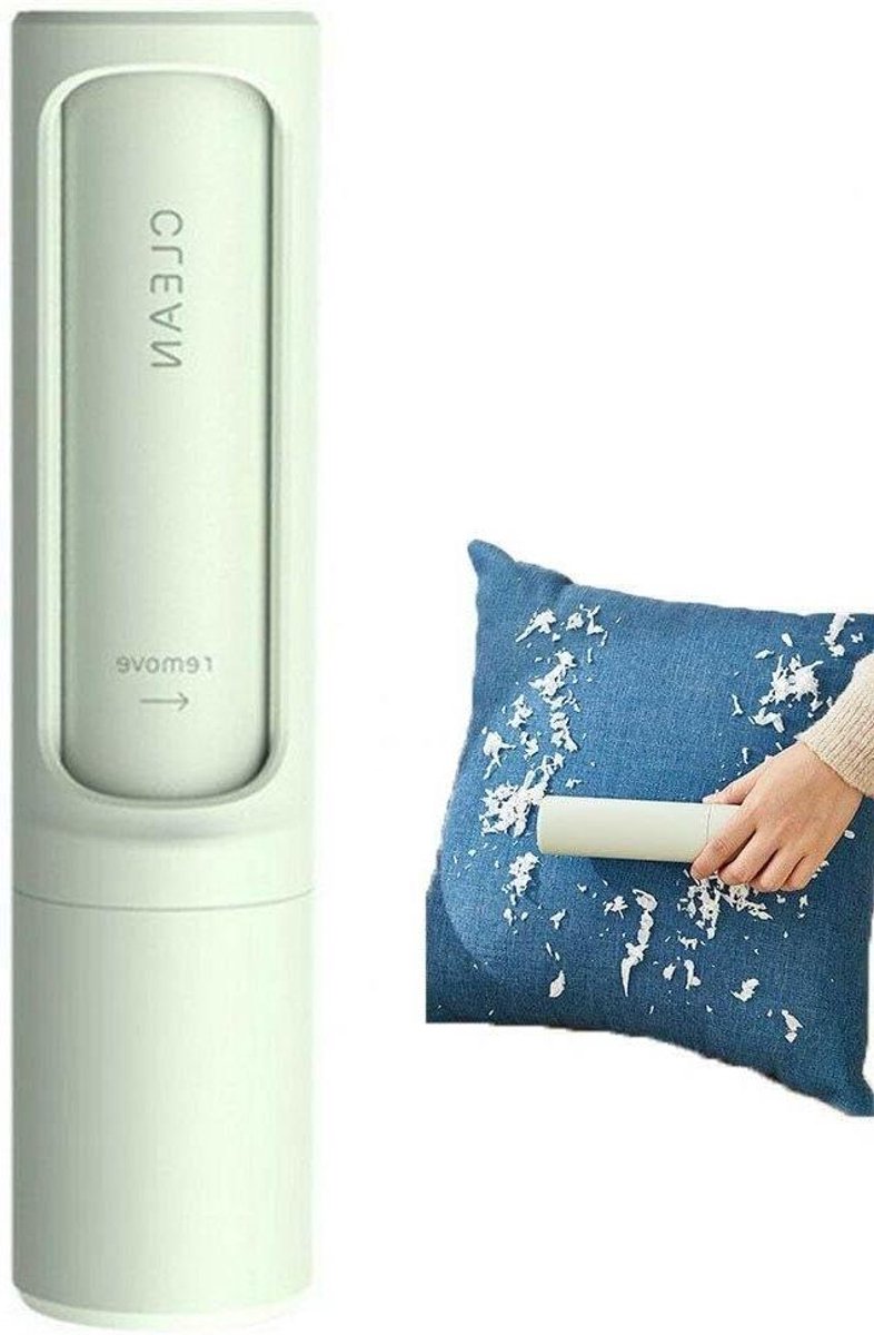 Herbruikbare Pluisroller - Haarverwijderaar Borstel - Kleding Reinigen - Wasbaar Ontwerp - 18 cm - Blauw