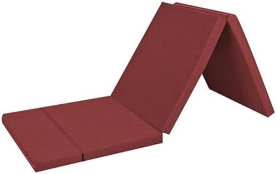 Opvouwbare Matras - Slaapbank Logeerbed - Ruimtebesparend Slapen - Afneembare Hoes - 60x180cm - Donkerbruin — afbeelding 3