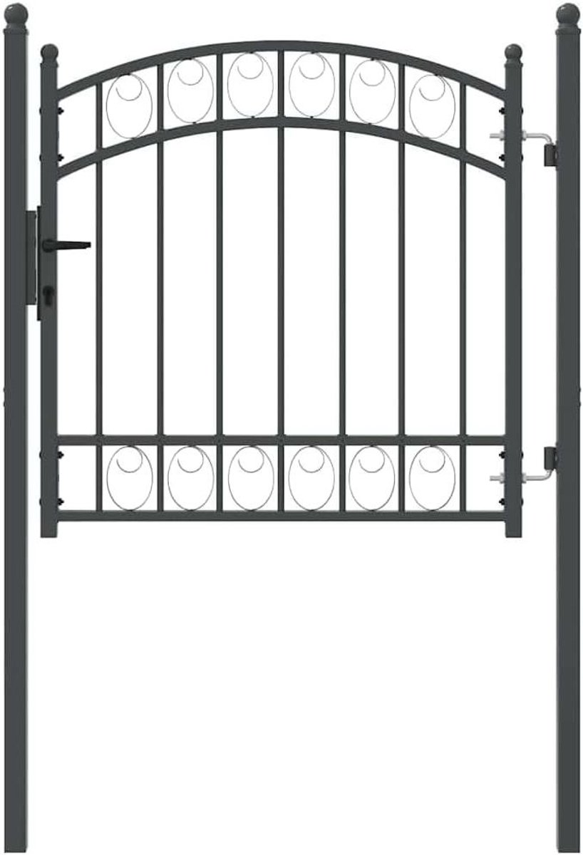 Hekpoort met slot - Tuinpoort Beveiliging - Buitenruimte Afbakenen - Gepoedercoat staal - 