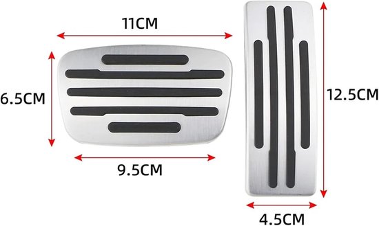 Auto Pedaalhoezen - Gaspedaal Rempedaal - Veilig Rijden - Antislip Grip - 300 g - Zilver — afbeelding 4