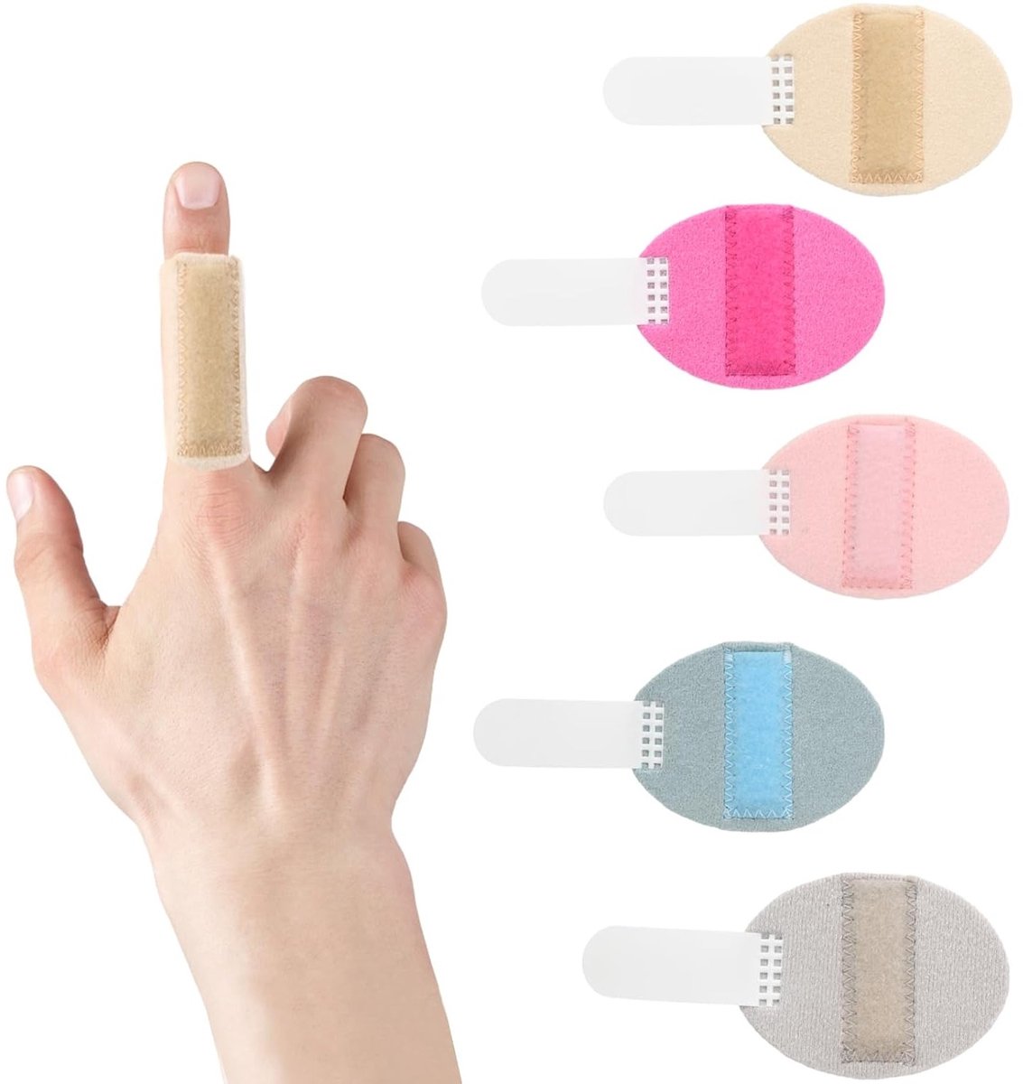 Verstelbare vinger spalken set van 5, vinger stabilisator en ondersteuning voor gebroken vingers en artritis, ideaal voor herstel en pijnverlichting