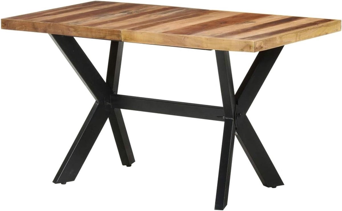 Eettafel Massief Hout - Honingkleurige Tafel - Samen Eten - Handgemaakt Uniek - 140 x 70 cm - Honing