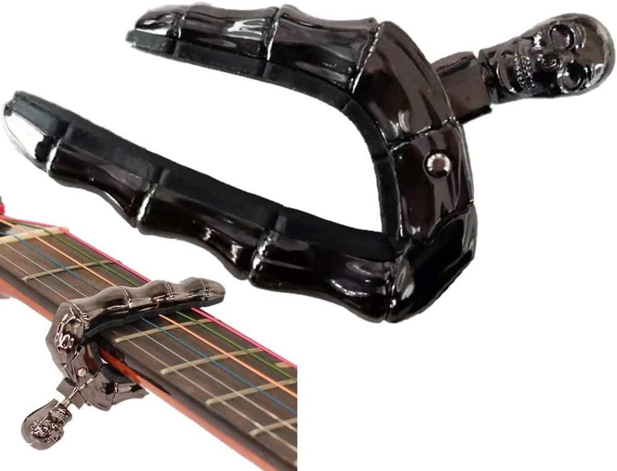 Gitaar Capo - Capo Clip - Muziek Maken - Schedel Ontwerp - 58x85mm - Zilver