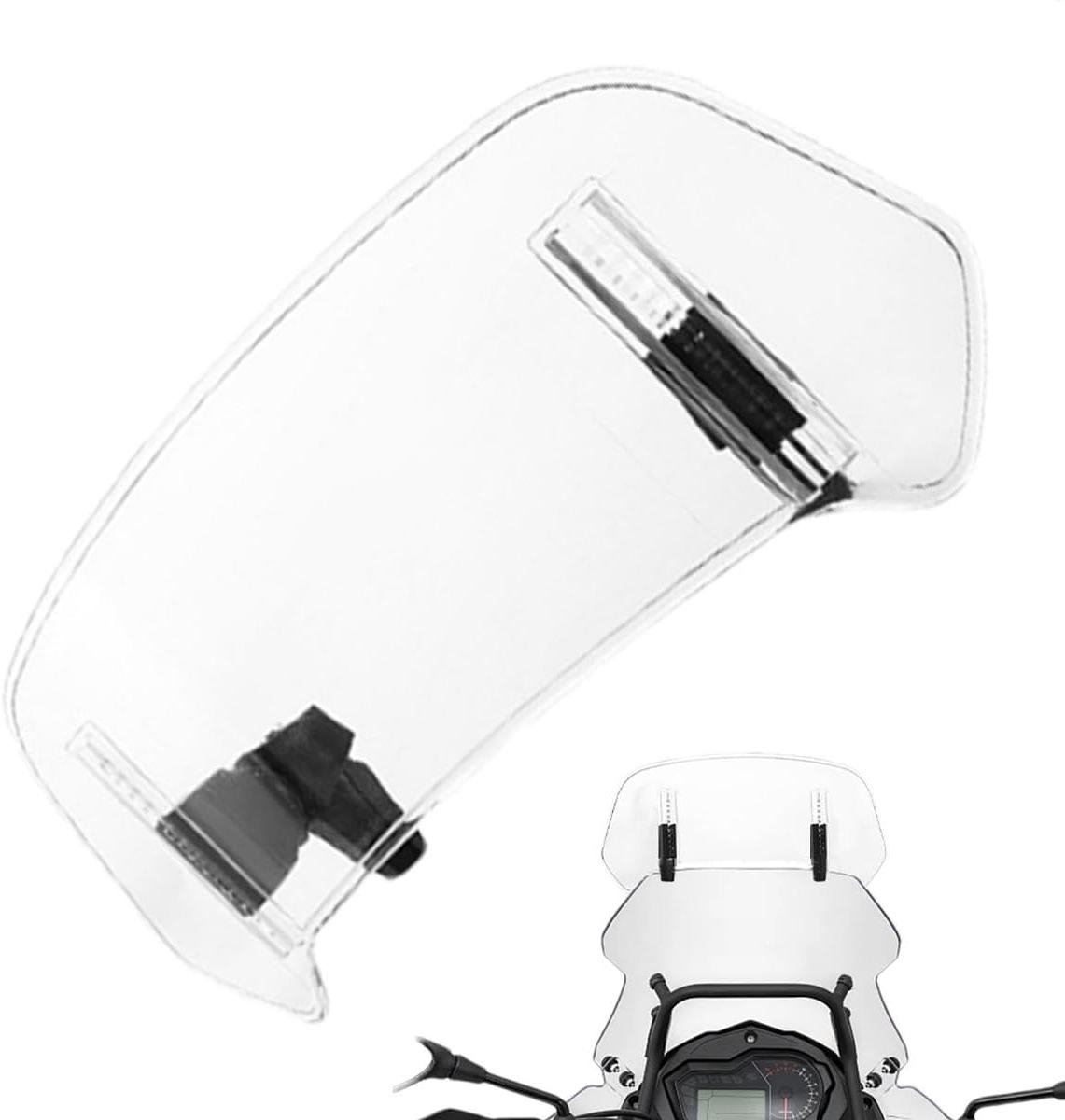 Motorfiets Windscherm - Winddeflector Motor - Verbeter Rijcomfort - Verstelbaar Ontwerp - 280mm x 120mm - Transparant