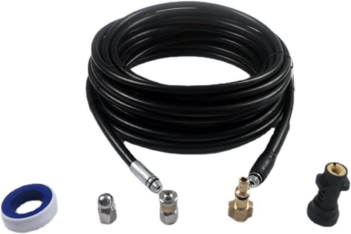 10M Hoge Druk Afvoerbuis Reinigingsslang met Adapter, Flexibele Ontstopper voor Afvoer en Riool, Geschikt voor Karcher K2-K7 Series en LAVOR – foto 5