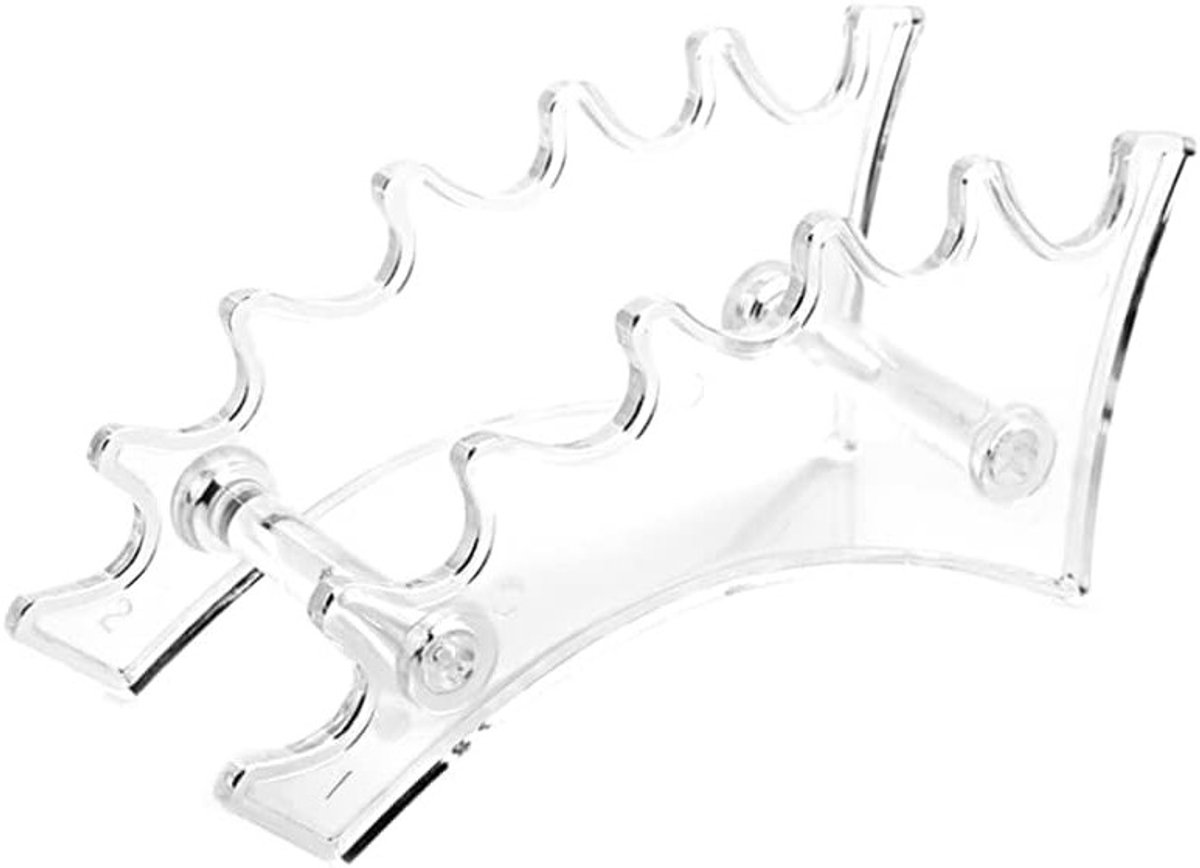 E-Ambar - Transparante Pen Houder met 6 Slots voor Wenkbrauw- en Make-up Borstels