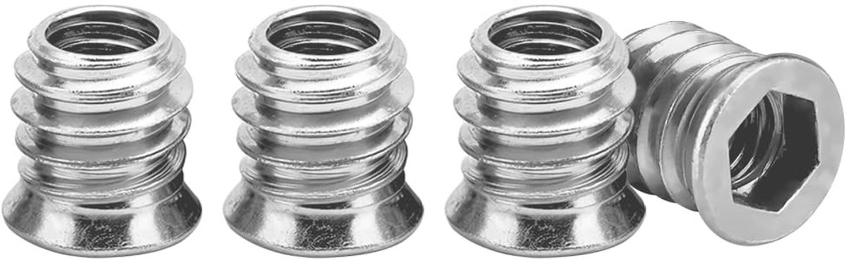 Draadmoeren 10mm x 40 Stuks - Gegalvaniseerde Inbusmoeren voor Schroefverbindingen en Bevestigingen