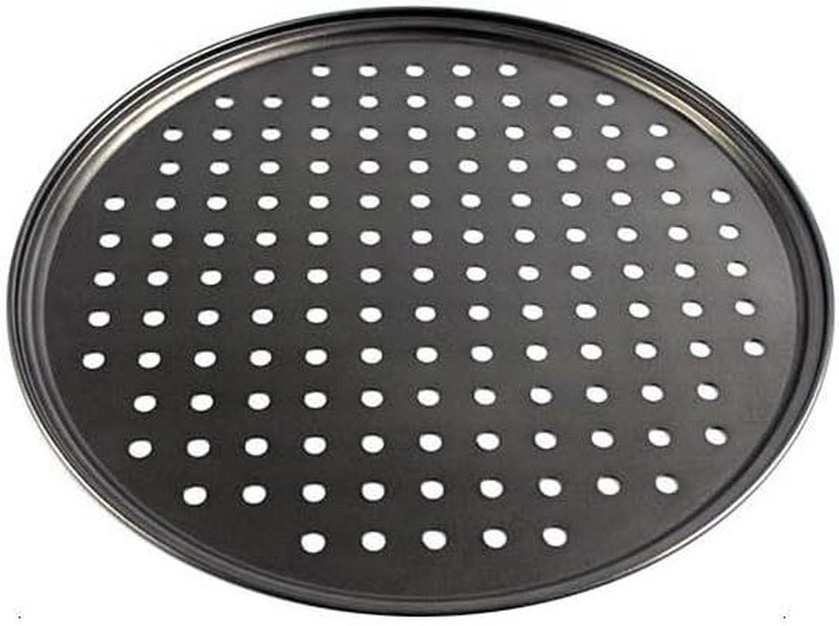Pizzaborden - Bakplaten - Pizza Bakken - Antiaanbaklaag - 32 cm - Zwart