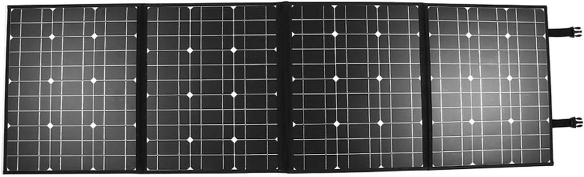 Opvouwbaar Zonnepaneel - Draagbaar Vermogen - Energie Opladen - 400W Monokristallijn - 168x54cm Uitgevouwen - Zwart