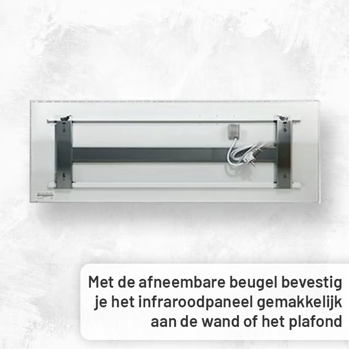 Infrarood verwarmingspaneel 30×120 cm – Mat Wit – Elektrisch Verwarmingspaneel voor Plafond & Wand – Geschikt voor Woonhuis en Kantoor