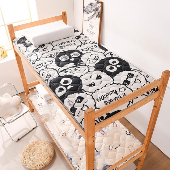 Vloermatras - Opvouwbare mat - Comfortabel slapen - Ademend ontwerp - 200x120x6cm - Grijs — afbeelding 2