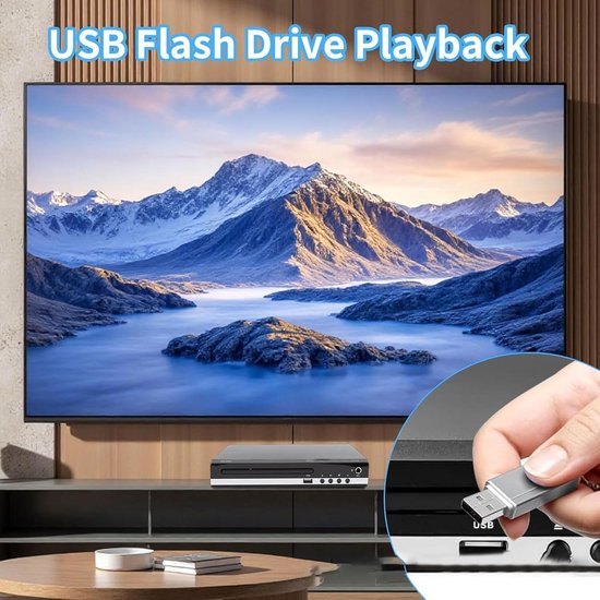 Regiovrije DVD Speler - HD Mediaspeler - Thuisbioscoop Ervaring - Speelt Alle Regio's - 1080P HD - Zwart — afbeelding 4