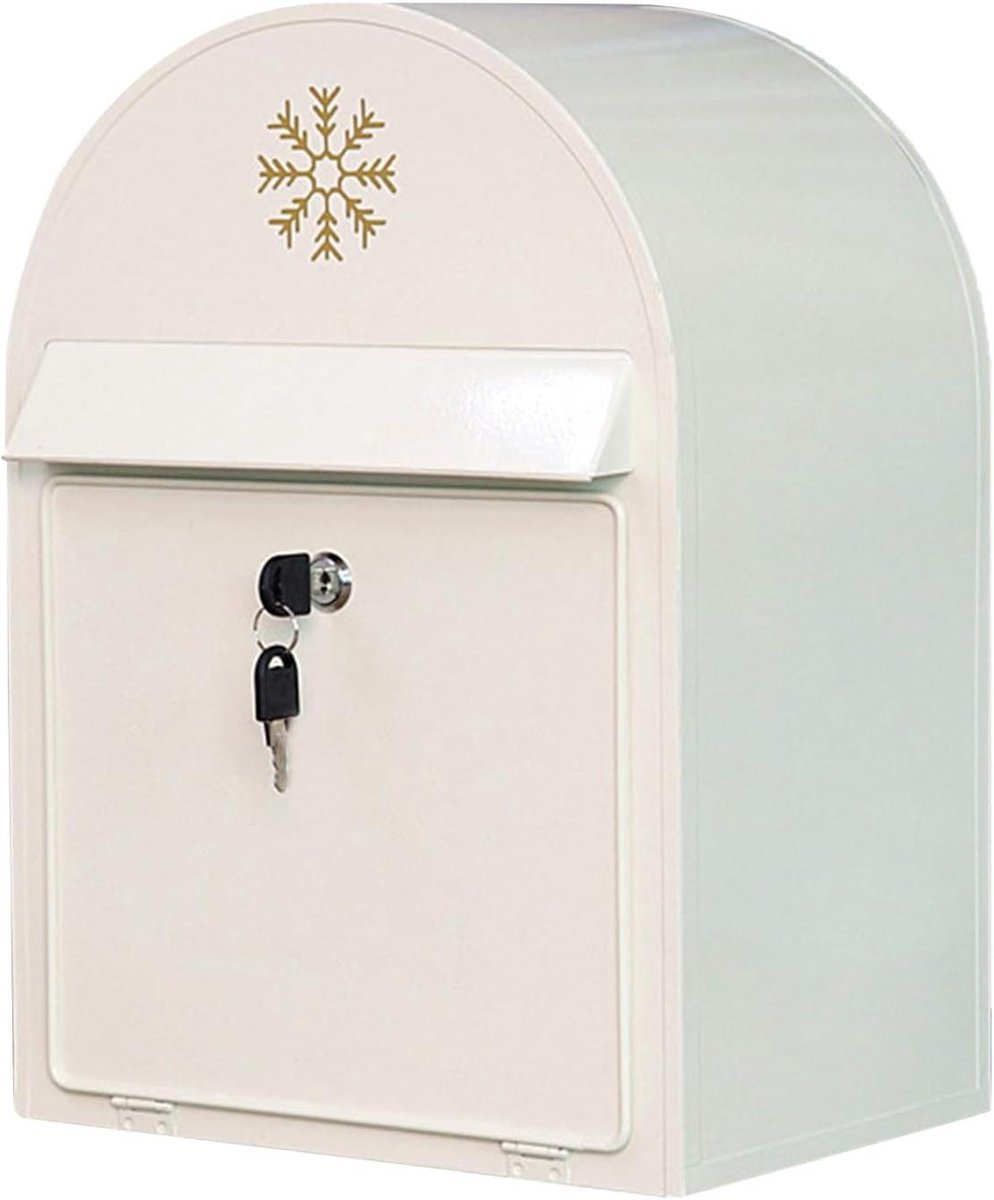 Brievenbus van Verzinkt muur gemonteerde brievenbus gemonteerde brievenbus rvs Brievenbussen for Buiten Brievenbus Waterdicht Advicebox, Villa Brievenbus met slot(White)