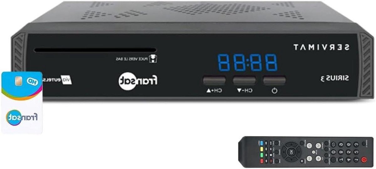 Satelliet Ontvanger - HD Decoder - Televisie Kijken - Inclusief Fransat Kaart - 06 kg - Zwart
