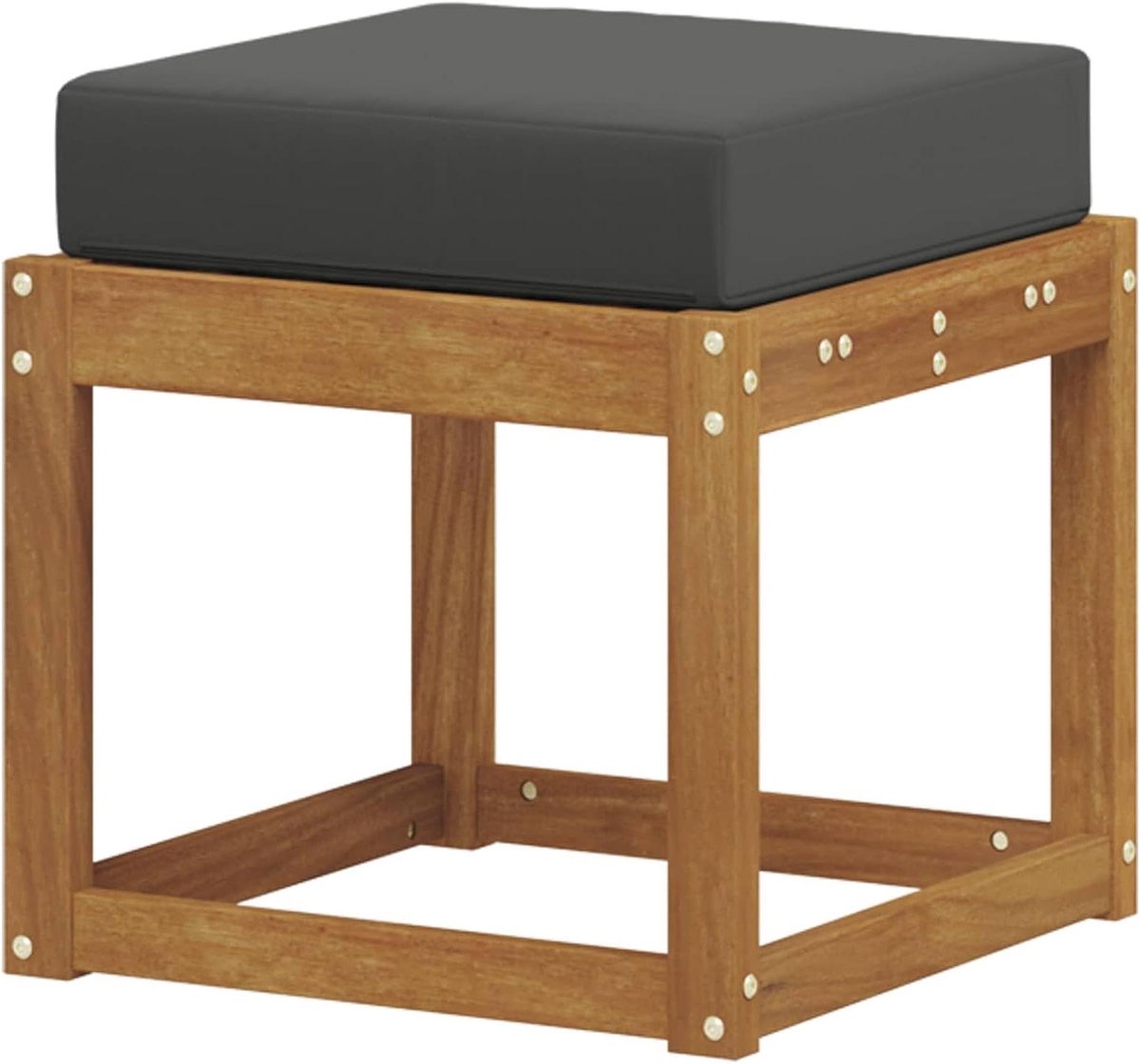 Buiten Zitplaatsen - Tuinbank Balkon - Ontspannen Buiten - Modulair Acaciahout - 43 x 43 x 37 cm - Natuurlijk Antraciet