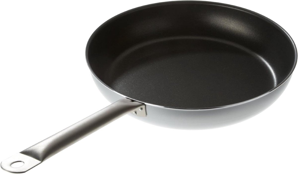 Kokspan - Chefspannen Koekenpan - Groenten en Eieren Bakken - Quartz Plus Antiaanbaklaag - 36 cm - Zilver