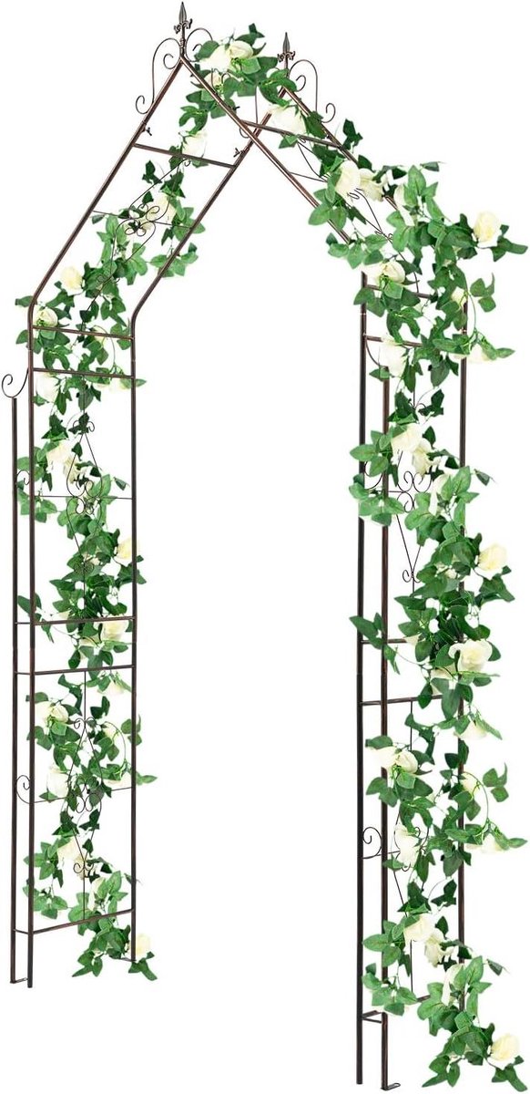 Rozenboog Metaal - Tuinboog Klimhulp - Planten Steunen - Hoge Duurzaamheid - 115 x 35 x 215 cm - Brons