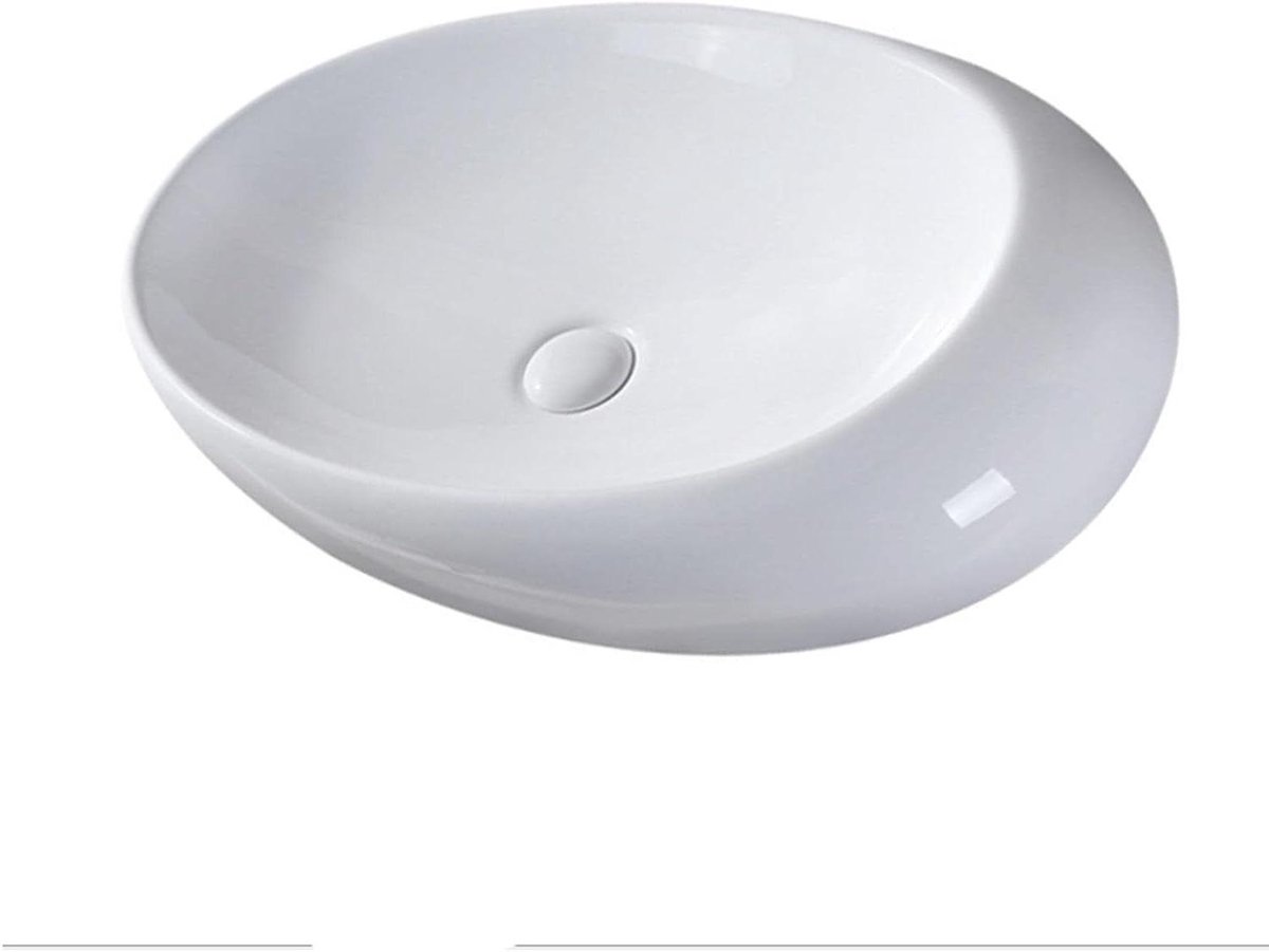 Keramische Wastafel - Wastafelkom Badkamer - Badkamer Opfrissen - Krasbestendig Emaille - Maat S - Wit