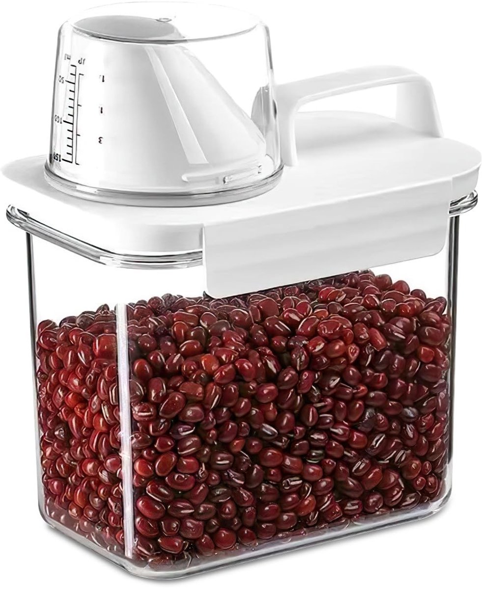 Dailygoody Cereal Storage Containers - Opslag voor Granen - Transparante Container - 1100ml - Geschikt voor Voedsel - Compact en Handig