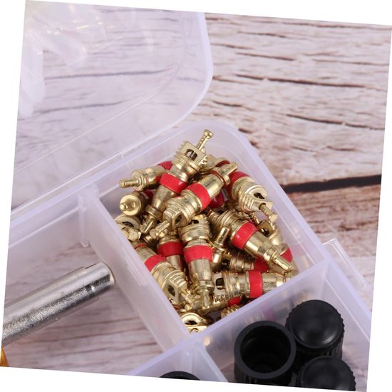 Ventiel Reparatie Kit - Band Gereedschap - Bandonderhoud - Universeel Gebruik - 61 Delig - Diverse Kleuren — afbeelding 2