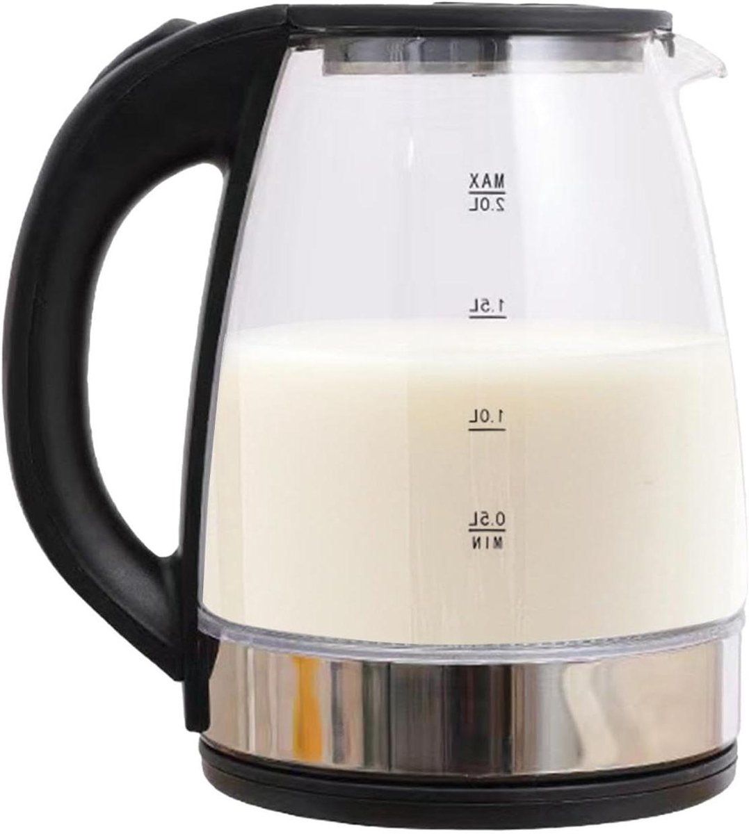 Glazen waterkoker - Warmwaterboiler - Dranken bereiden - Stil en veilig - 2 liter inhoud - Transparant